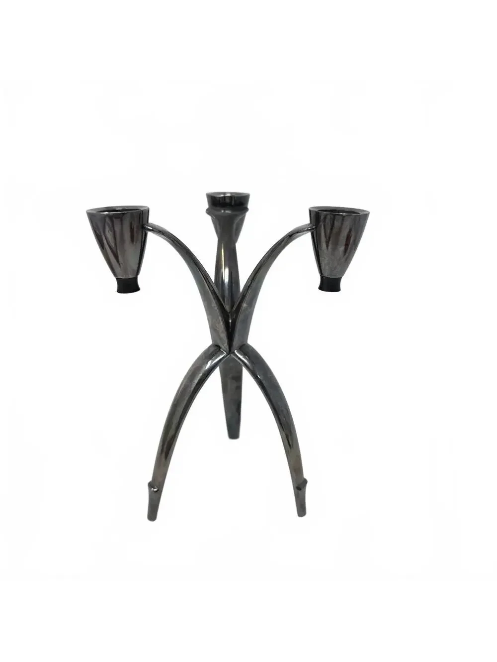 Oneida Heirloom Silverplate 3-Candle Tripod Candelabra Mid Century